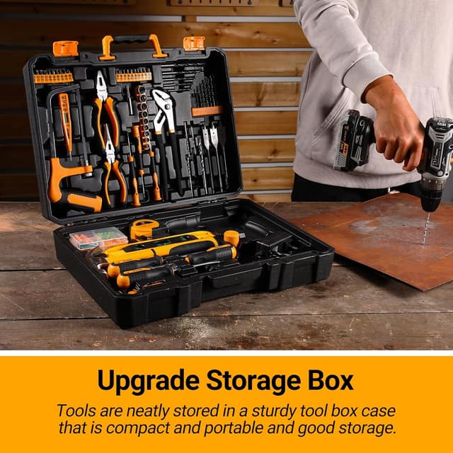 Thumbnail 6 de DEKO 20V Cordless Drill Tool Kit Set (186-piece) with Electric Drill Driver & Battery