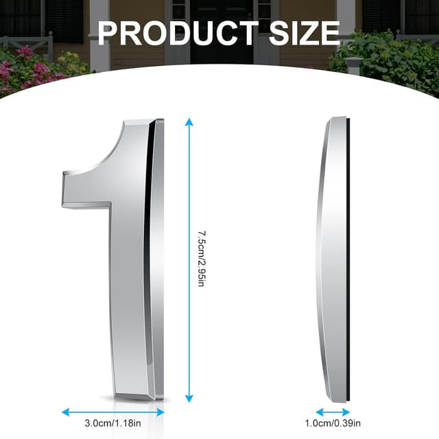 Thumbnail 1 de Vicloon 3D Door Numbers 3 Inches Waterproof