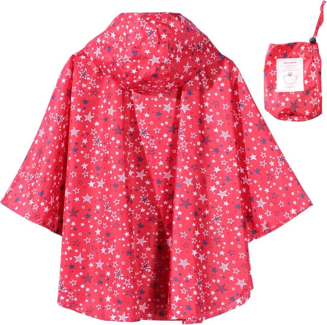 Detalle de QIKADO Regenponcho für Kinder, wasserdicht & faltbar (für 1–12 Jahre)