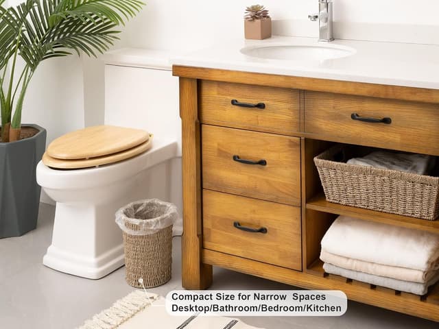 Thumbnail 2 de StorageWorks Wicker Waste Basket Small trash can 🗑