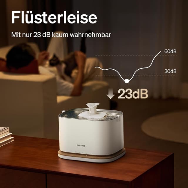 Thumbnail 6 de PETLIBRO Upgrade Katzenbrunnen Dockstream 2 – kabelloser Trinkbrunnen mit App-Überwachung, 3 l, 5-GHz-WiFi