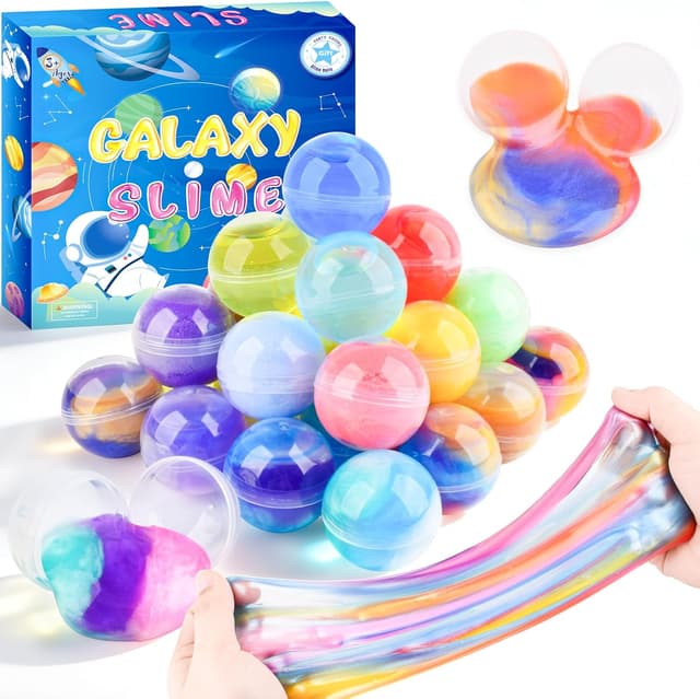 Thumbnail 6 de Galaxy Slime Party Favors for Kids slime ball blind box kit (9 jars) – non-sticky, sensory stress relief