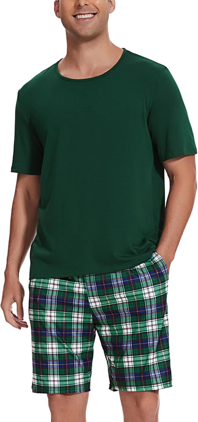 Detalle 2 de Uniexcosm Schlafanzug Herren Baumwolle Kurz
