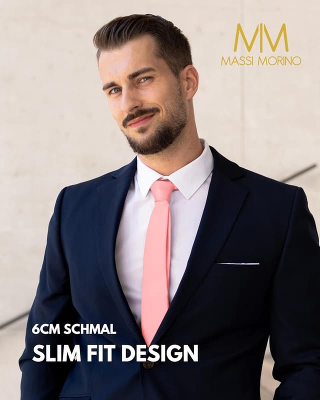 Thumbnail 2 de Massi Morino Cravate étroite 6 cm slim pour homme