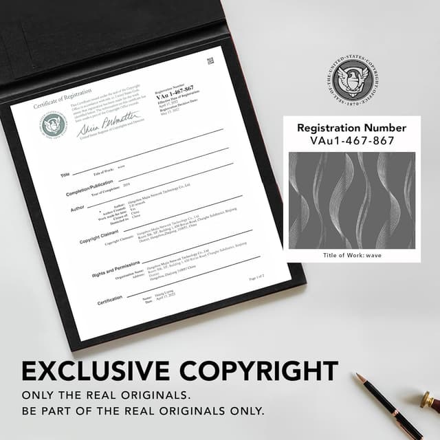 Detalle de Deconovo Blackout Curtains 66x90 Inches, Super-Soft Wave Foil Thermal Blackout Eyelet Panels (2-pack) – Dark Grey