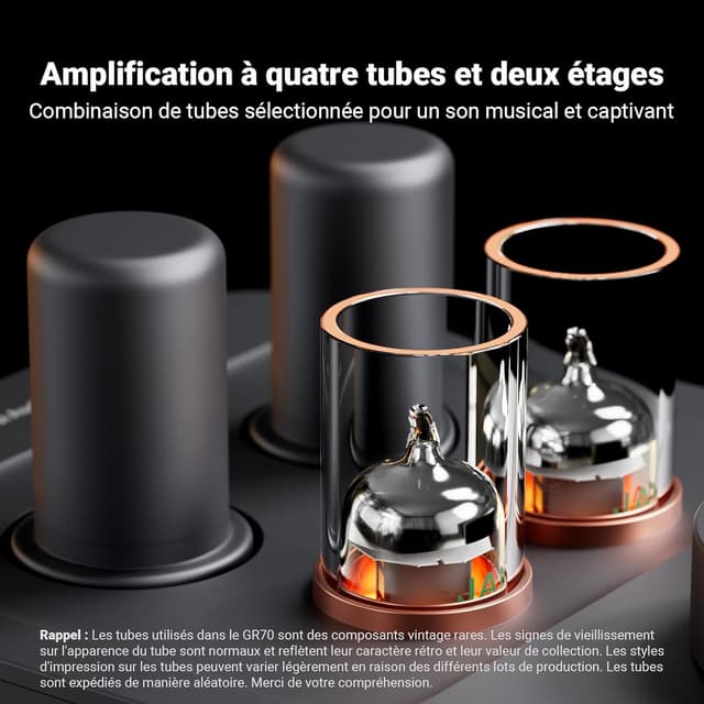 Detalle de Fosi Audio GR70 Préampli Casque à Lampes 300 mW