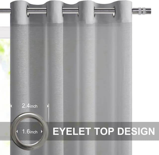 Detalle 2 de DWCN Voilages à œillets 140x260 cm