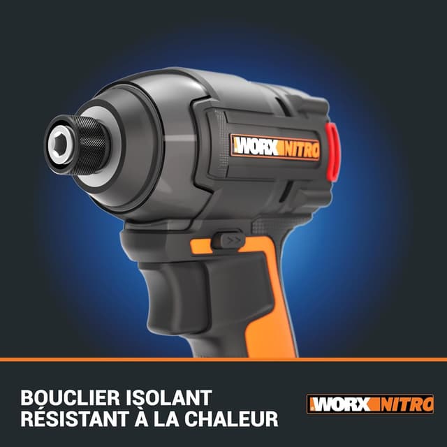 Detalle 2 de WORX Visseuse à chocs sans fil 20V WX265.9 (brushless) – 200 Nm, 3 vitesses, LED, sans batterie ni chargeur