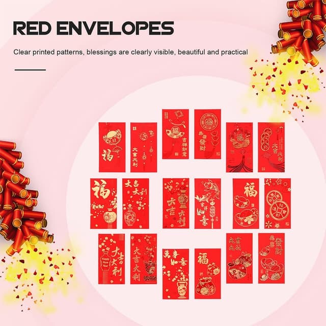Thumbnail 5 de Ciieeo 36pcs Chinese Red Envelopes