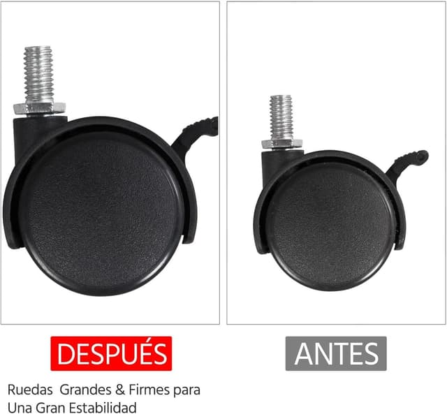 Thumbnail 5 de Yaheetech mesa ordenador con ruedas 79,5x56x51 cm