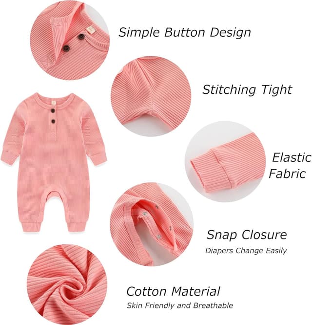 Thumbnail 1 de MAMIMAKA Newborn Romper Pack of 3