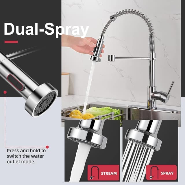 Thumbnail 2 de Cobbe Spring Kitchen Sink Mixer Tap 360°