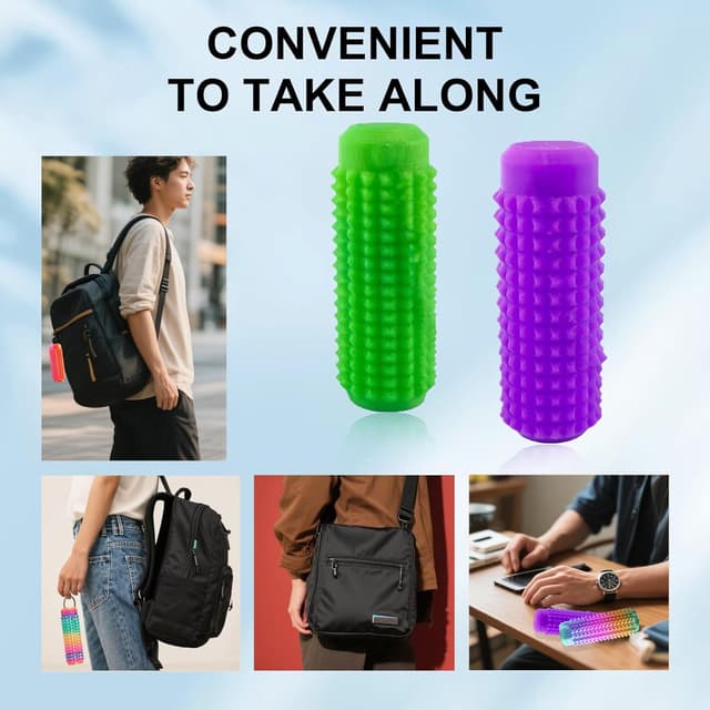 Thumbnail 6 de Noafuxy 3PC Little Ouchies Fidget Toys for Adults—Portable Spiky Anxiety Relief Keychain (Style 1)