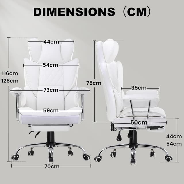 Detalle de Sedia gaming ergonomica 3D reclinabile 10 cm