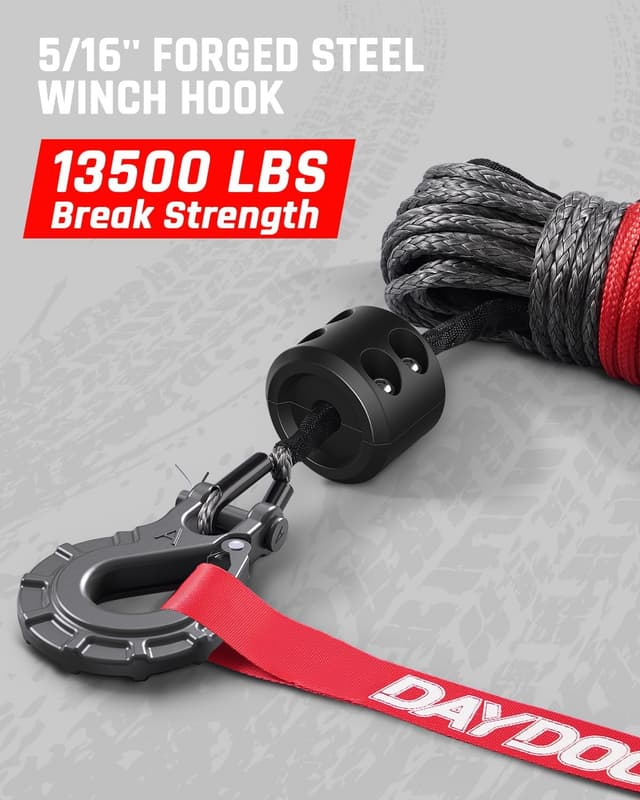 Thumbnail 5 de DAYDOOR 1/4" x 50ft 10,000 lb winch rope