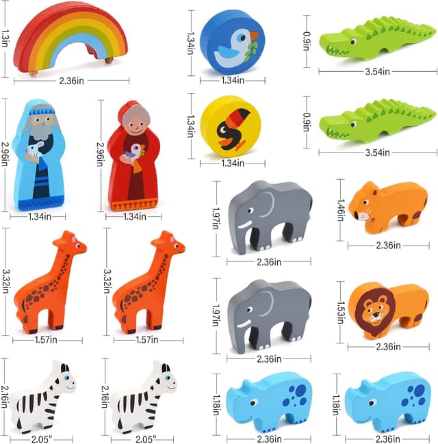 Thumbnail 1 de KMTJT Wooden Noah's Ark Montessori Toy 🎲