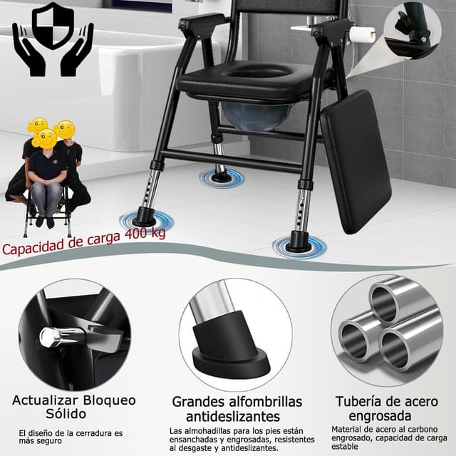 Thumbnail 2 de NJUN Silla WC regulable en altura