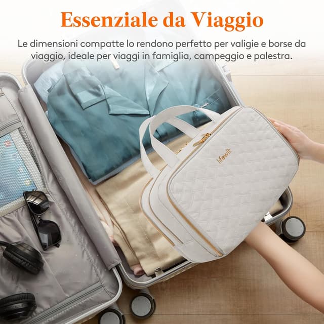 Thumbnail 6 de Lifewit Beauty Case da Viaggio Grigio Chiaro