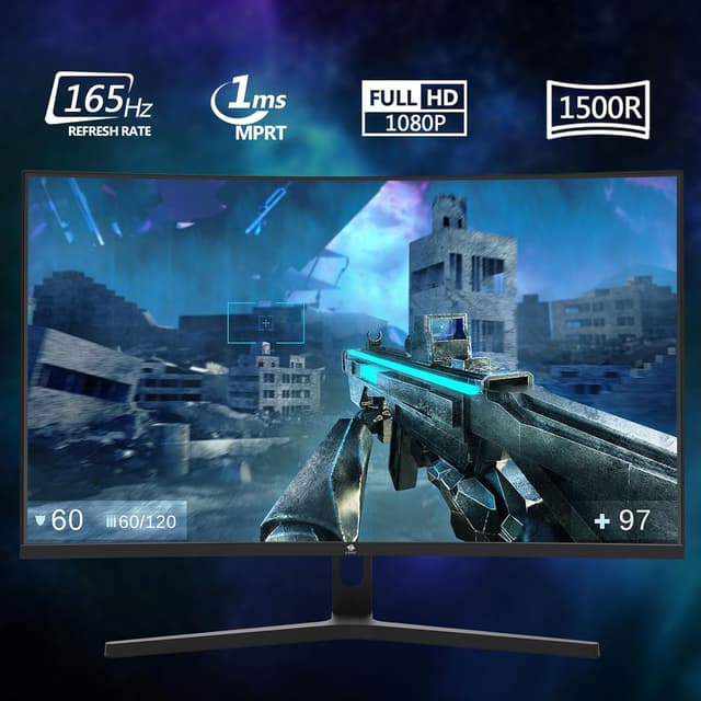 Detalle de Z-Edge 27-Zoll Curved Gaming Monitor (165 Hz, 1 ms MPRT, FreeSync, HDR10, VA, 1500R) – UG27F mit DisplayPort 1.4 & HDMI 2.0