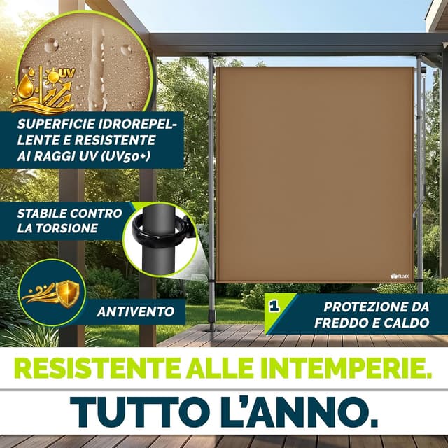 Thumbnail 5 de tillvex Tenda da Sole Verticale 100x310 Taupe