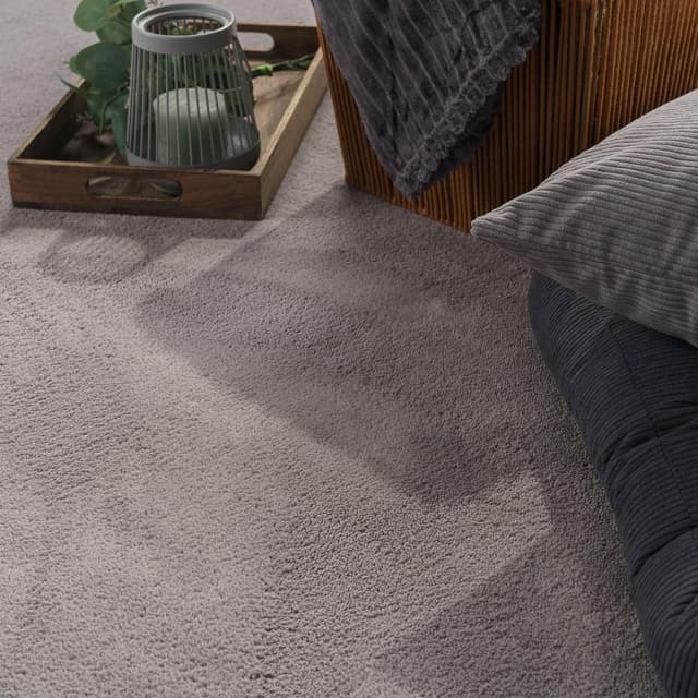 Detalle 1 de TT Home Wohnzimmer Teppich Kurzflor Grau 160x220