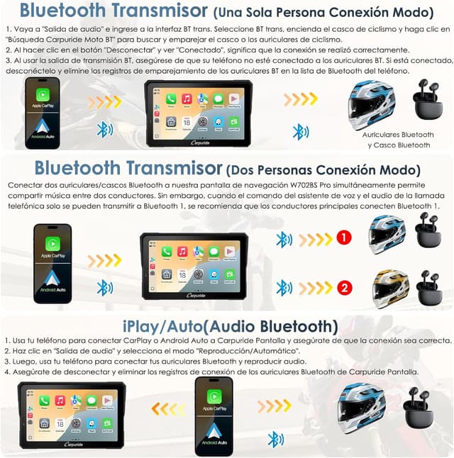 Thumbnail 4 de Carpuride W702T Pro 7" Pantalla para moto