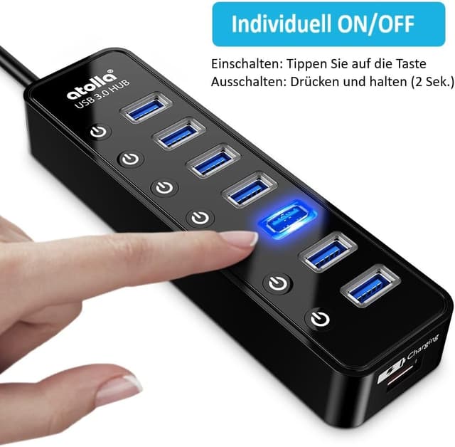Thumbnail 4 de atolla USB Hub Aktiv 3.0 mit Netzteil 7 Ports