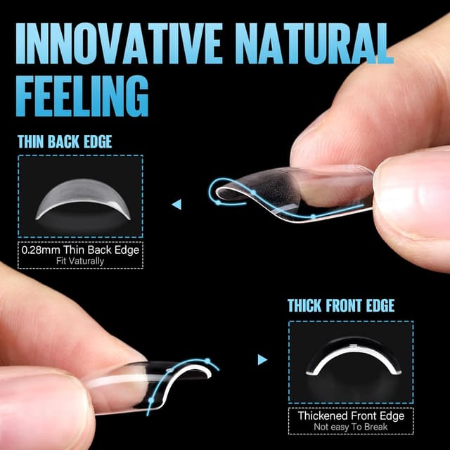 Detalle de TOMICCA Gel Nageltips 240 Stück für Full Cover