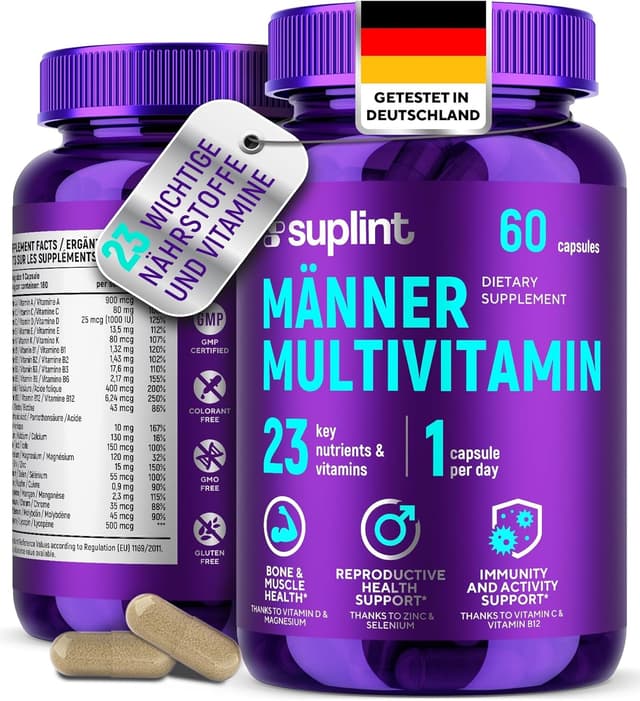 Detalle de Multivitamin für Männer, 60 Kapseln für 60 Tage