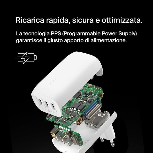 Detalle 2 de Belkin BoostCharge 67 W caricabatterie da parete USB-C multiplo