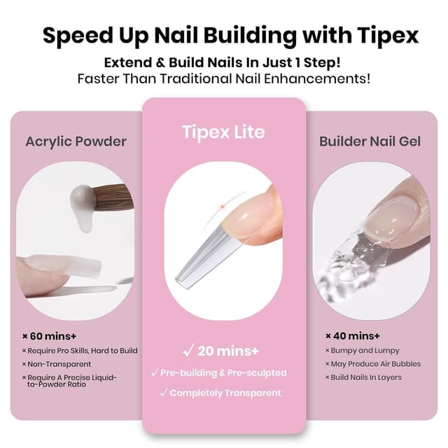 Thumbnail 3 de Beetles Tipex Lite Apex Nail Tips 512pcs