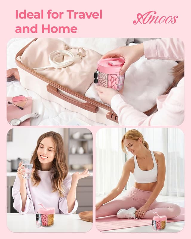 Thumbnail 6 de AMOOS Cute Pill Dispenser 7-Compartment Organizer ๐