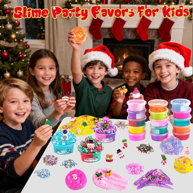 Detalle de LAWOHO 15 Pack Fantasy Slime Kit for Kids (Crunchy, Clear, Beaded & More)