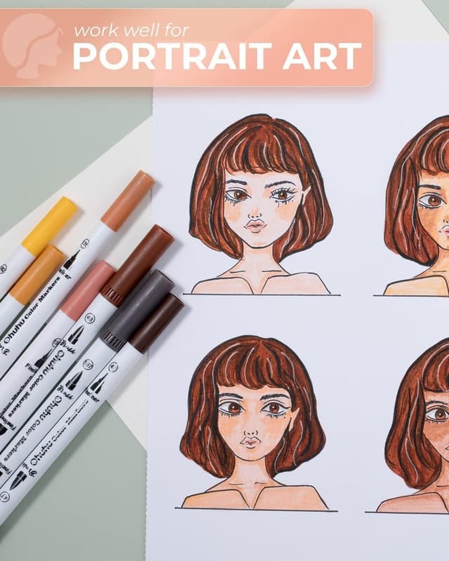 Thumbnail 3 de Ohuhu Filzstifte Hauttöne 36er Set 🎨