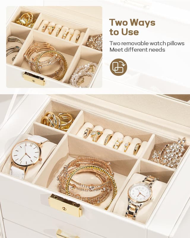 Detalle 2 de Homde Jewelry Box 10.43" Large Organizer 💍
