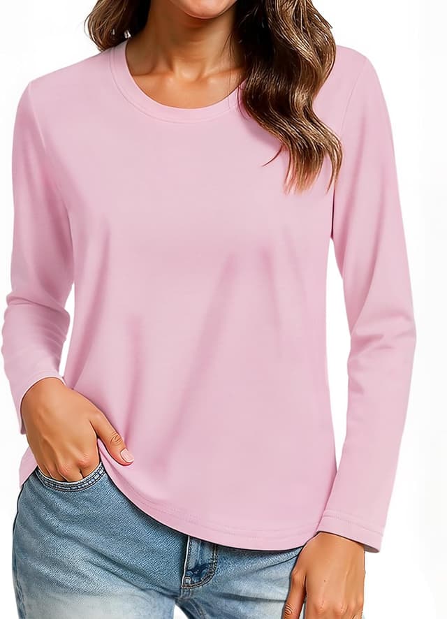 Detalle de TACVASEN Women's Long Sleeve Cotton Top