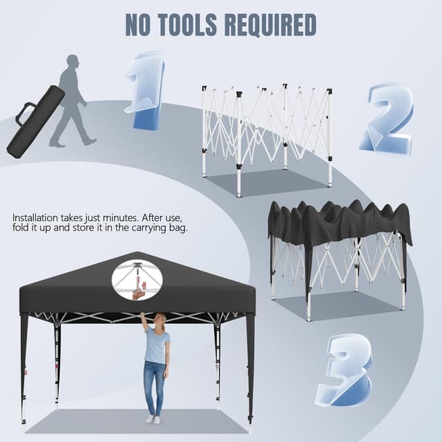 Thumbnail 4 de JUMMICO Tensione Pieghevole 3x3m 5 minuti