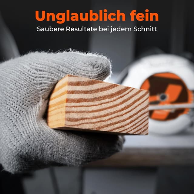 Detalle de BAUBECK Sägeblatt 190x30 für Feinschnitt – inkl. Reduzierringe (20 mm/16 mm) für Holz, Aluminium, Metall & mehr