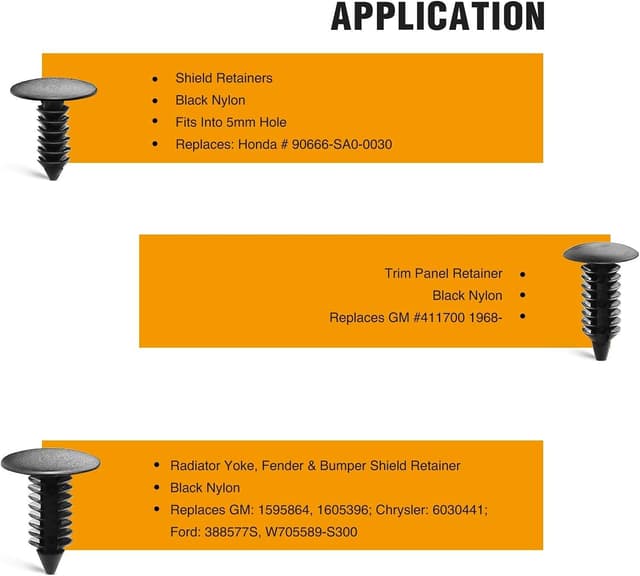 Thumbnail 6 de GOOACC 146PCS Nylon Bumper Shield Retainer Kit