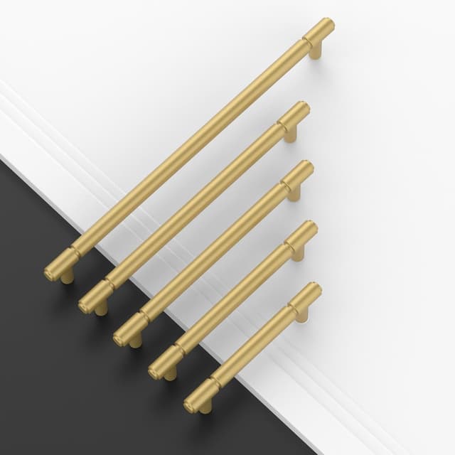 Detalle 2 de Amerdeco 10 Pack Gold Cabinet Pulls with 192mm Hole Centre (Aluminium alloy) AM021