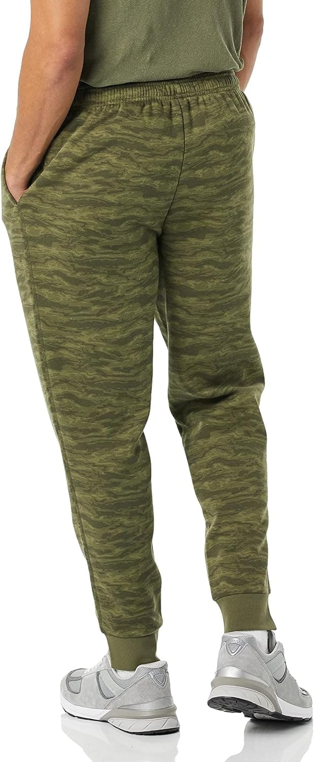 Detalle de Amazon Essentials Men’s Relaxed-Fit Fleece Jogger Sweatpants with Elastic Waist