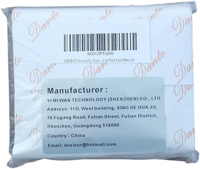 Detalle 2 de EMEBAY Portafoglio da uomo in vera pelle con RFID, portamonete e tasca con cerniera (bronzo), 13 cm