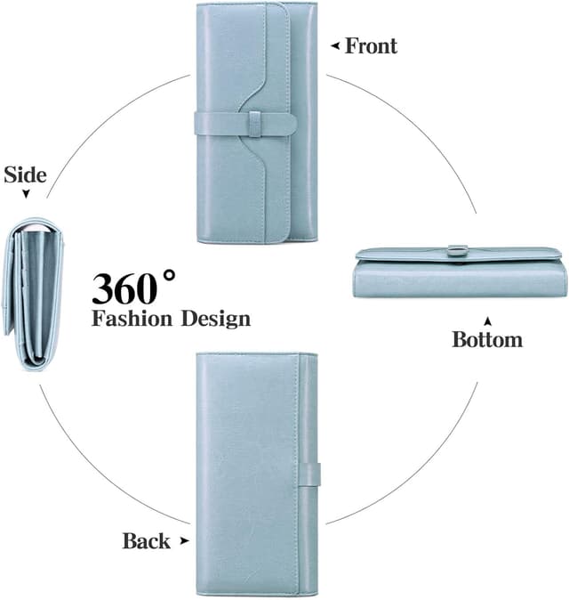 Thumbnail 3 de SENDEFN Portafoglio Donna Grande Blocco RFID 12 scomparti