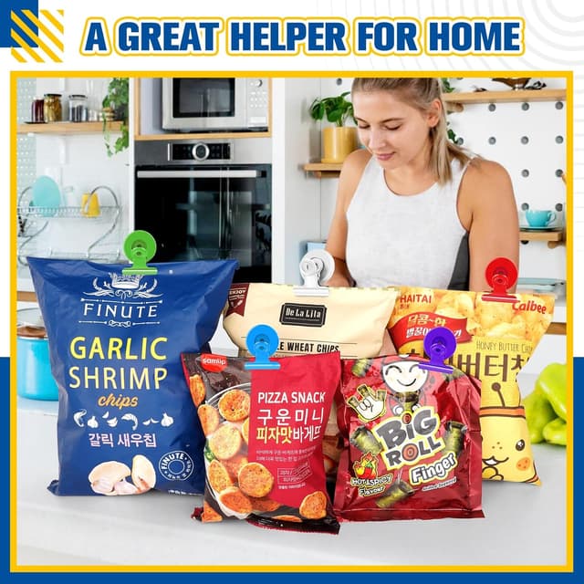 Detalle 2 de FINDMAG fridge magnets clip 6-pack – heavy-duty magnetic clips for whiteboards, fridges and photos