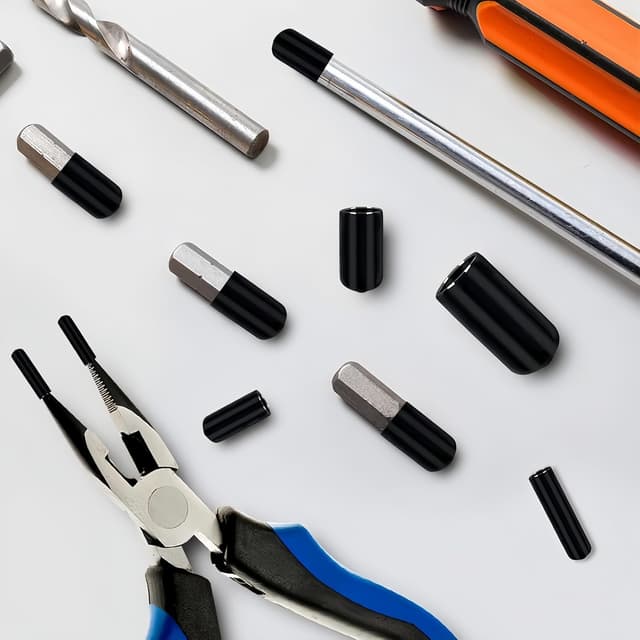 Detalle de MACHSWON 5pcs Rubber End Caps (22mm ID) – flexible vinyl/rubber tube and screw thread protectors