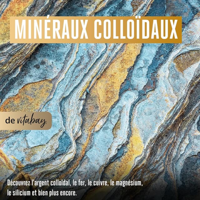 Detalle de Vitabay Med Argent Colloïdal 100 ppm ionique, 500 ml (vegan, flacon ambré) – à appliquer 3 fois par jour