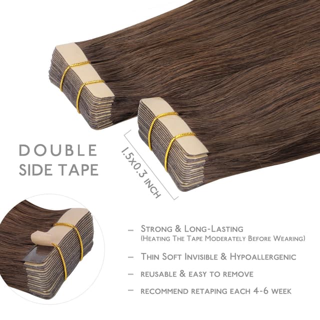 Detalle de WENNALIFE Tape Extensions Echthaar 50 g 35 cm