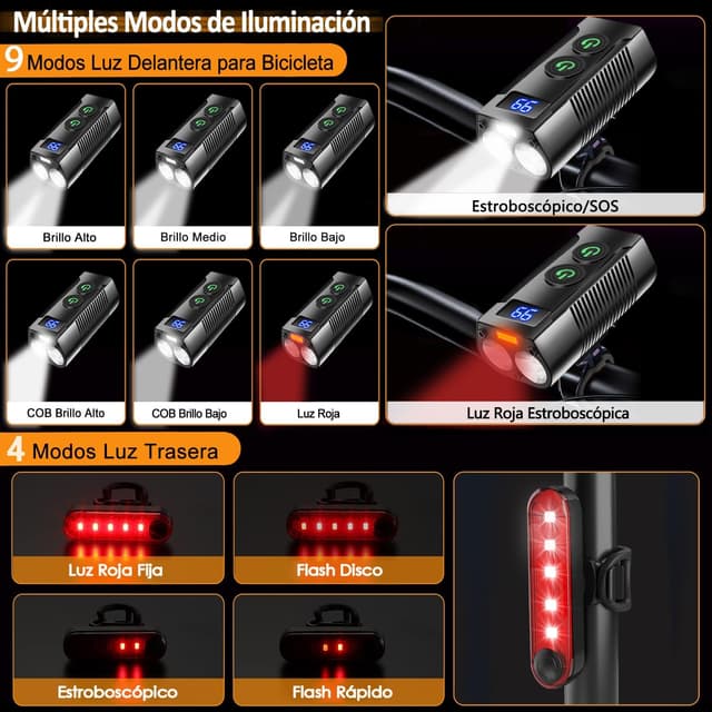 Thumbnail 5 de REHKITTZ Luz Bicicleta 3300 lúmenes