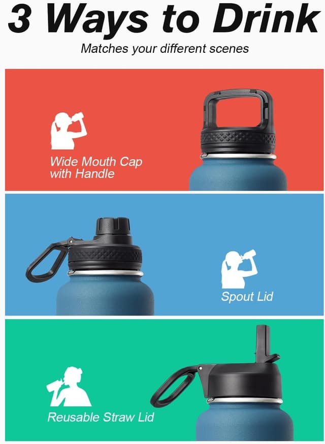 Thumbnail 4 de Coolflask Water Bottle 40 oz Insulated