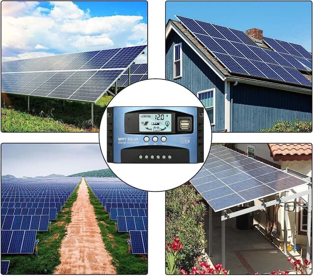 Thumbnail 6 de Depvko 100A MPPT Solar Charge Controller (12V/24V) with LCD, Dual USB, and Timer